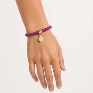 NWOT Marc By Marc Jacobs Plum Elastic Silicone Charm Bracelet